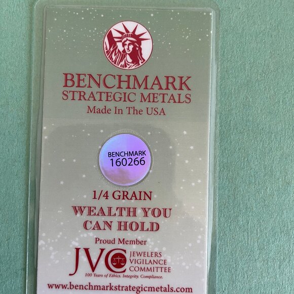 1/4 Grain Pure Gold - Benchmark Fine pure 24K .999 Gold - Picture 8 of 8